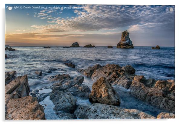 Mupe Rocks, Dorset Acrylic by Derek Daniel