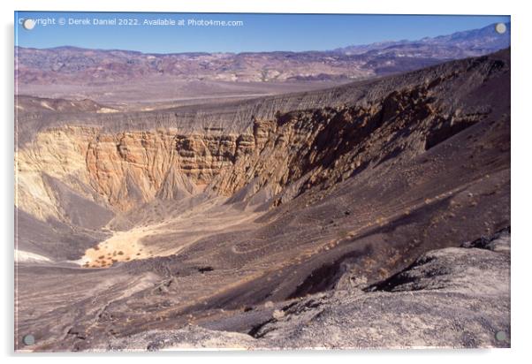 Ubehebe Crater Acrylic by Derek Daniel