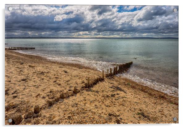 Lepe Beach Acrylic by Derek Daniel