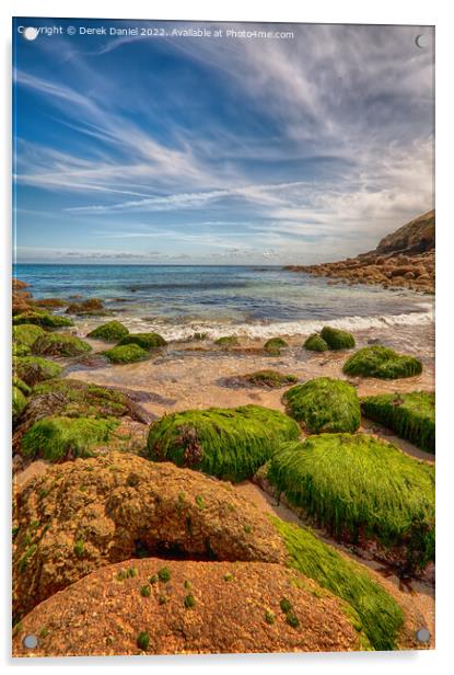 Porthgwarra, Cornwall  Acrylic by Derek Daniel