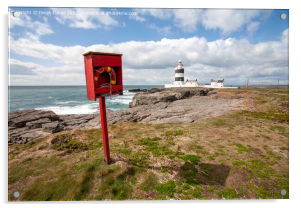 Guiding Light of the Irish Coast Acrylic by Derek Daniel