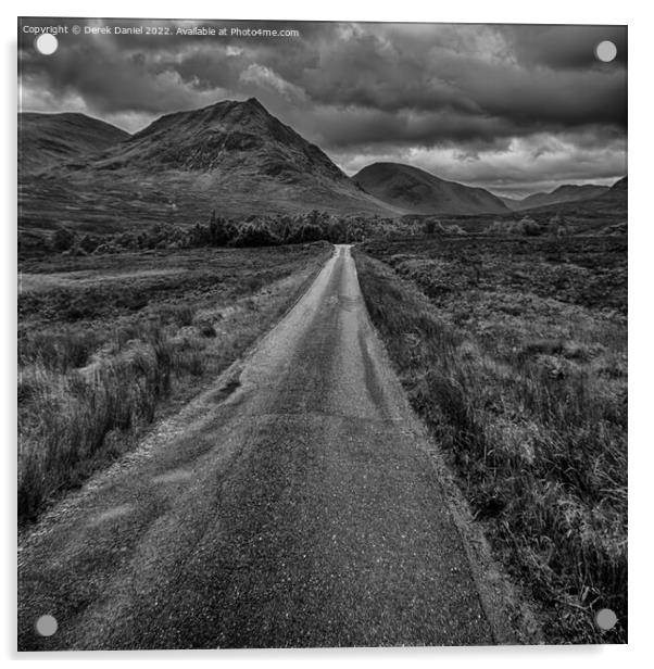 Majestic Road to Glen Etive Acrylic by Derek Daniel