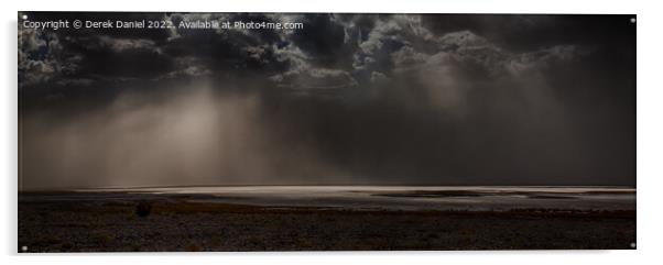 Death Valley Sand Storm, California Acrylic by Derek Daniel