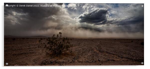 Swirling Sand Storm in Death Valley Acrylic by Derek Daniel