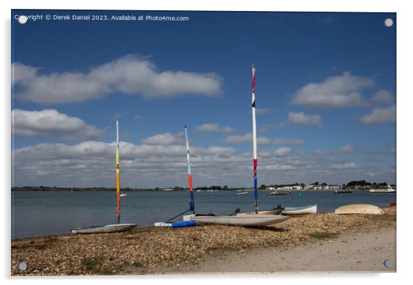 The Tranquil Beauty of Mudeford Spit Acrylic by Derek Daniel