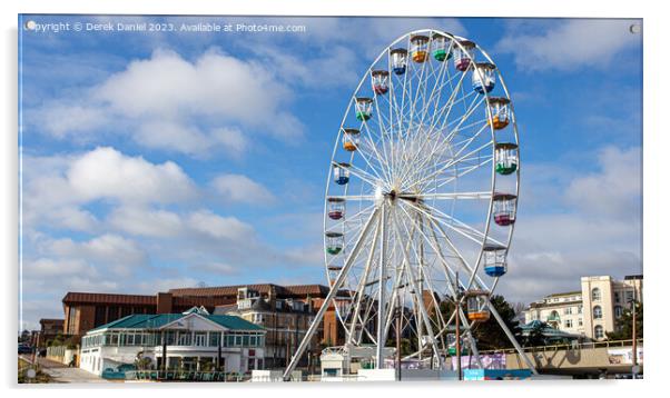 Majestic Views from Bournemouth Big Wheel Acrylic by Derek Daniel