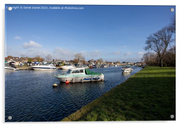 Serenity along River Stour Acrylic by Derek Daniel