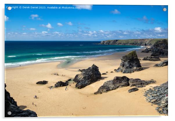 The Majestic Drama of Bedruthan Steps Acrylic by Derek Daniel