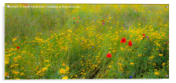 Painted Pastoral Meadow Acrylic by Derek Daniel