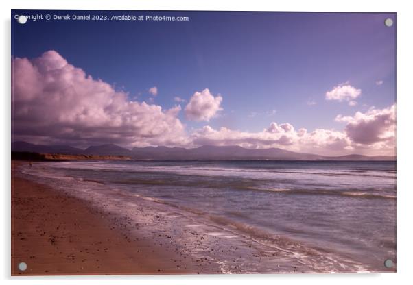 Newborough Beach, Anglesey Acrylic by Derek Daniel