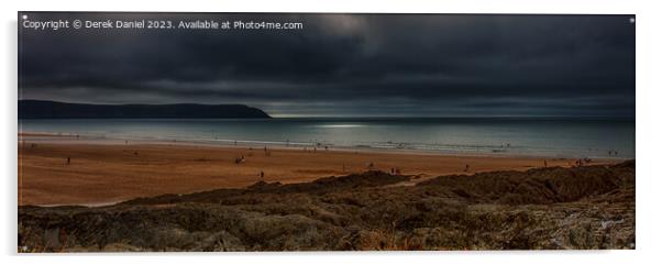 Moody Woolacombe Acrylic by Derek Daniel