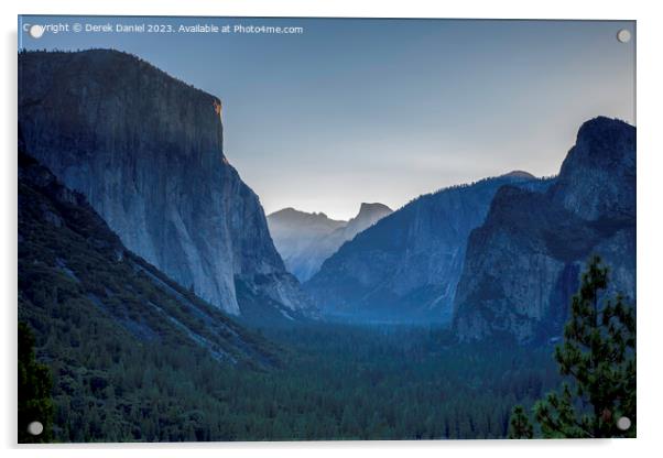 Tunnel View, Yosemite Acrylic by Derek Daniel