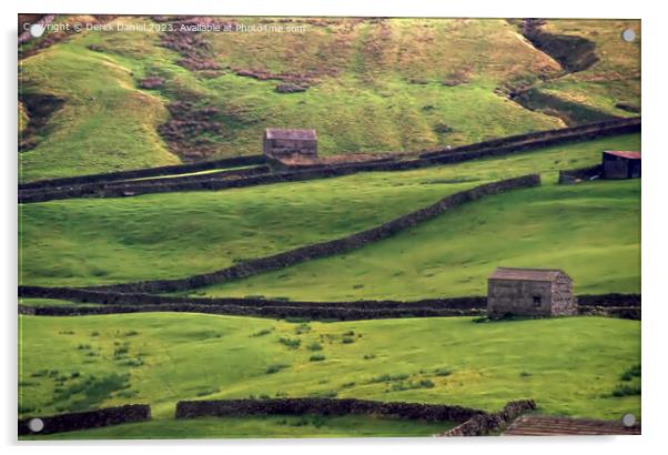 A Yorkshire Landscape Acrylic by Derek Daniel