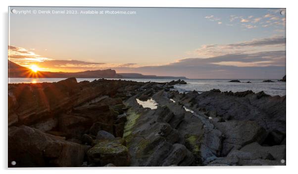 Sunrise at Mupe Rocks Acrylic by Derek Daniel