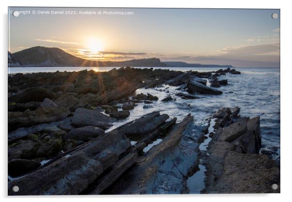 Majestic Mupe Rocks at Sunrise Acrylic by Derek Daniel