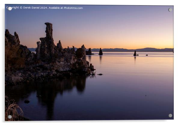 Sunrise At Mono Lake Acrylic by Derek Daniel