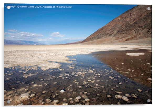Badwater Basin, Death Valley Acrylic by Derek Daniel