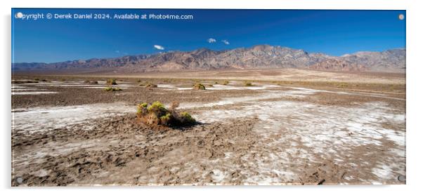 The barren landscape of Death Valley Acrylic by Derek Daniel