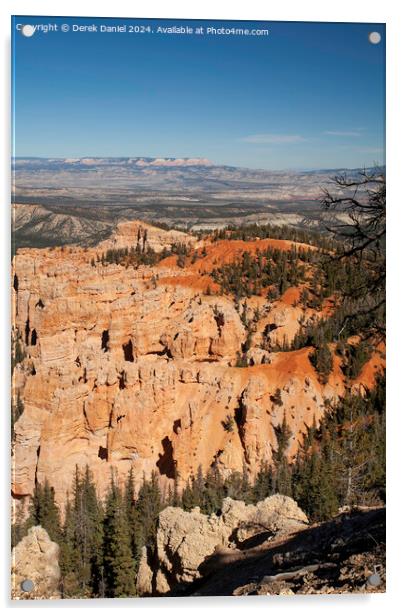 Scenic View Over Bryce Canyon Acrylic by Derek Daniel