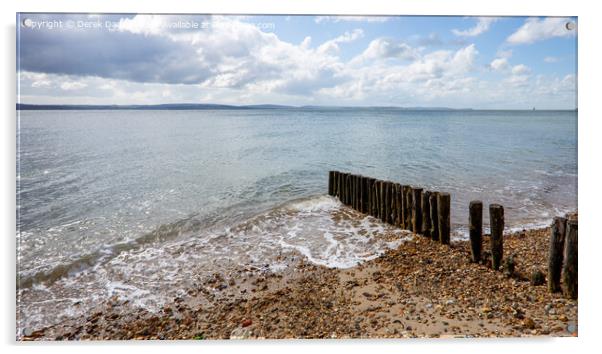 The Eroding Beauty of Lepe Beach Acrylic by Derek Daniel