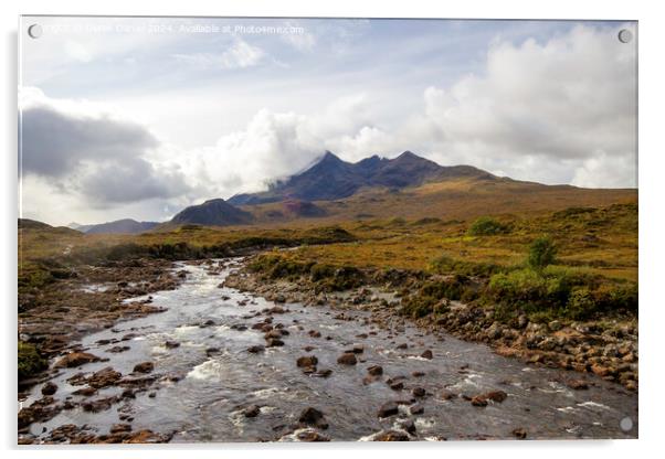 Sligachan, Skye, Scotland  Acrylic by Derek Daniel