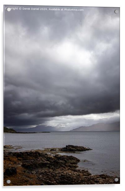 Storm clouds over Loch Hourn Acrylic by Derek Daniel