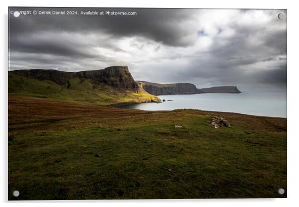 along the coastline at Neist Point Acrylic by Derek Daniel