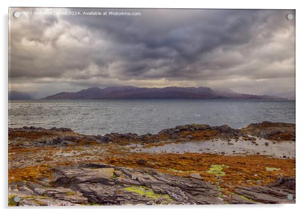 Storm clouds over Loch Hourn Acrylic by Derek Daniel