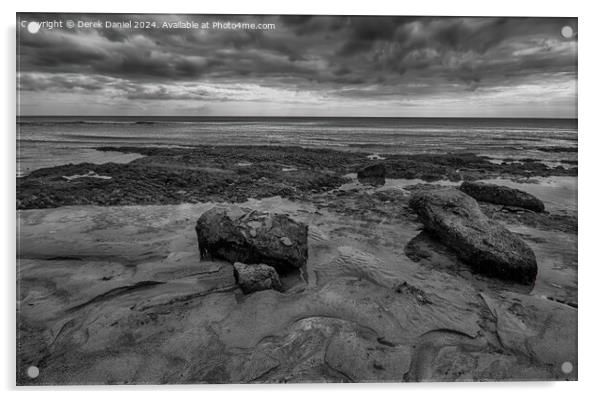 Ballybrannigan Beach, Cork Ireland (mono) Acrylic by Derek Daniel