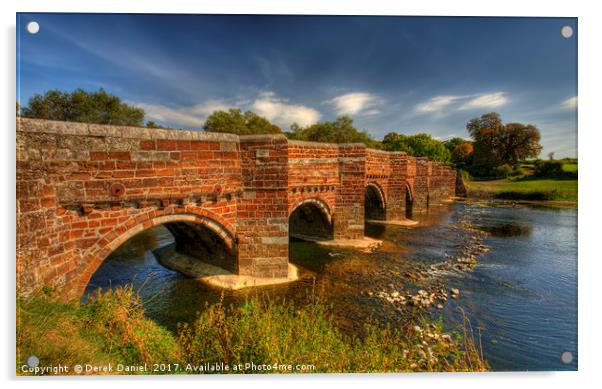 Ancient Beauty White Mill Bridge Acrylic by Derek Daniel