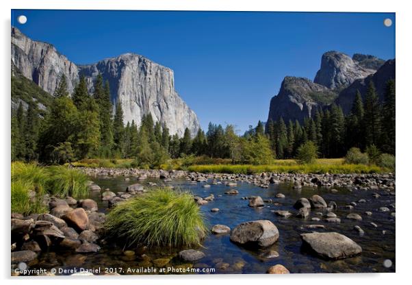 El Capitan and Cathedral Rocks, Yosemite Acrylic by Derek Daniel