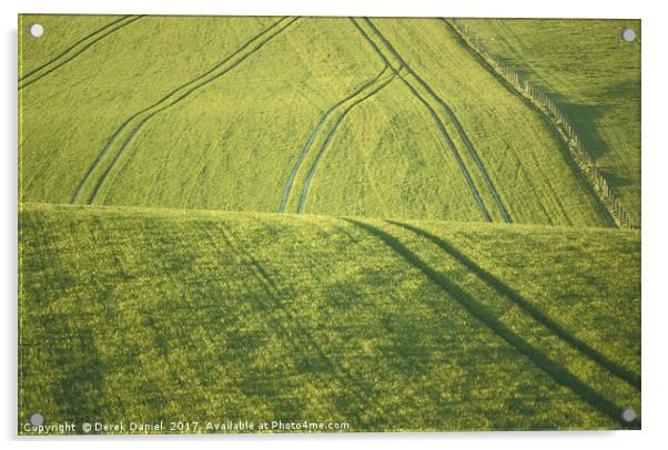 Rolling Green Hills Acrylic by Derek Daniel