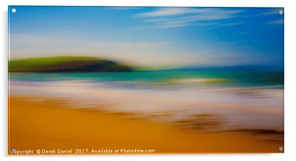 Beach Impression Acrylic by Derek Daniel