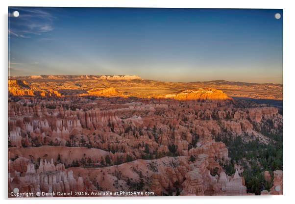 Bryce Canyon Sunset Acrylic by Derek Daniel