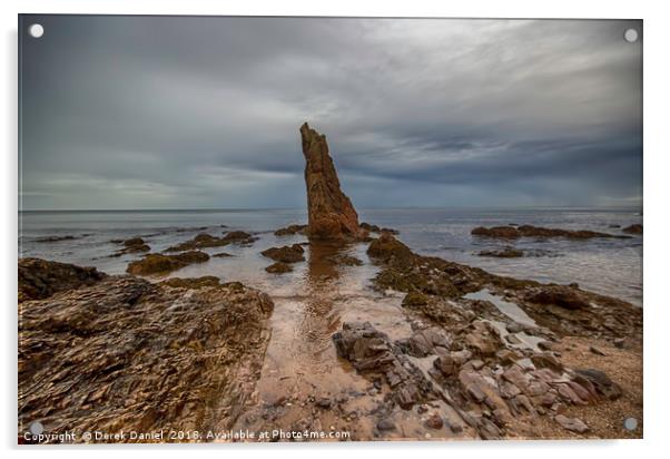 Cullen Beach, Moray Acrylic by Derek Daniel