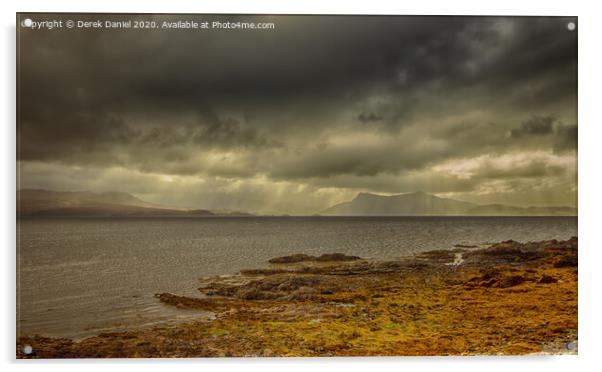 Storm over Loch Hourn Acrylic by Derek Daniel