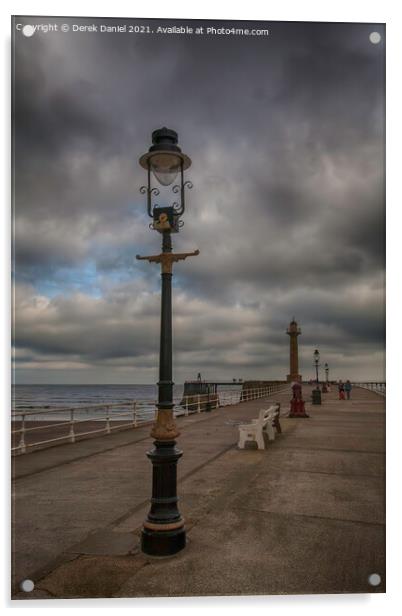 Whitby West Pier #2 Acrylic by Derek Daniel