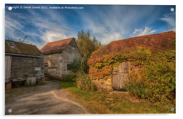 Rustic Elegance at Fiddleford Manor Acrylic by Derek Daniel