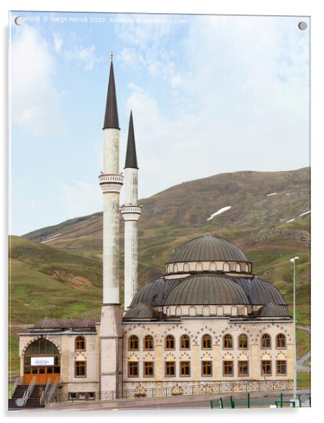ERCIYES, TURKEY - MAY 5, 2018: Erciyes mosque near Mount Erciyes Acrylic by Sergii Petruk