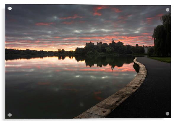 Linlithgow Palace Sunrise Acrylic by overhoist 