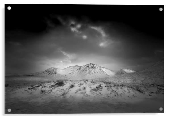 Glencoe in Winter Acrylic by overhoist 