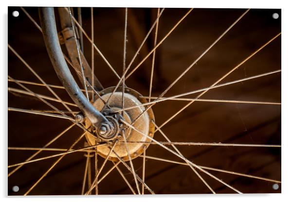 Bicycle Wheel Acrylic by David Belcher