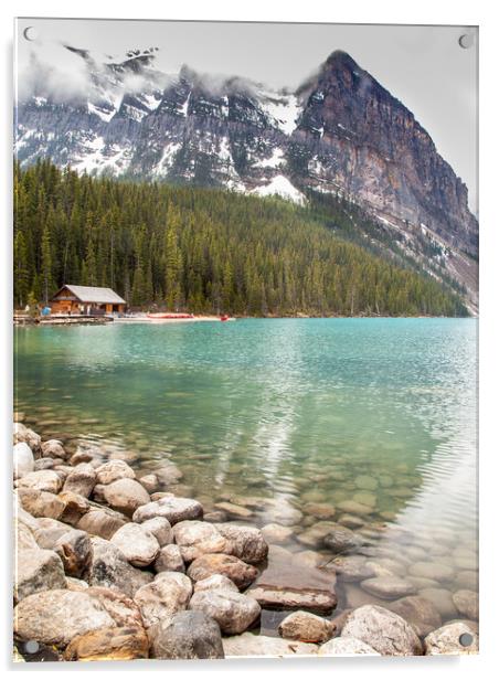 Lake Louise Banff National Park Canada Acrylic by David Belcher