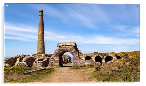 Ruins of Cornwallis mining heritage Acrylic by David Belcher