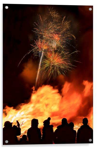 Firework Party Acrylic by David Belcher