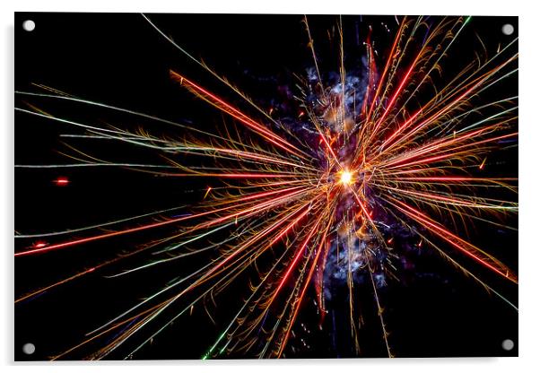 Firework explosion Acrylic by David Belcher