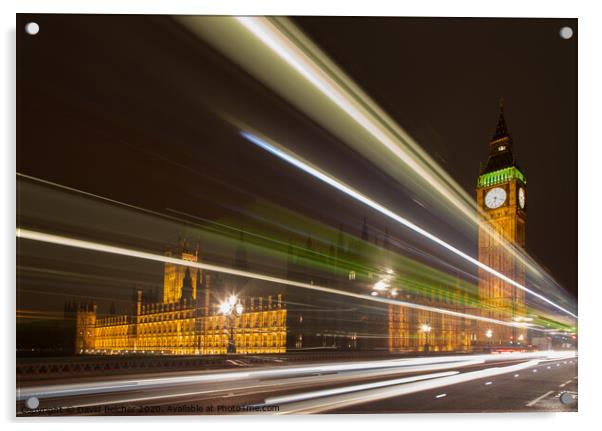 Parliament at night Acrylic by David Belcher