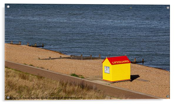 Whitstable lifeguard station Acrylic by David Belcher