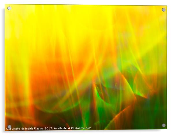 Light waves abstract Acrylic by Judith Flacke