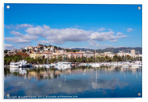 City of La Spezia, Liguria, Italy. Harbour and sea Acrylic by Judith Flacke